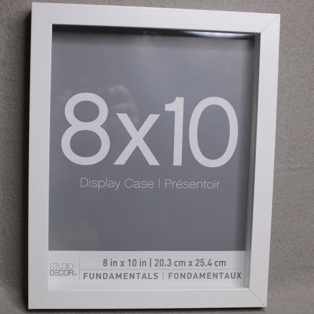 Studio Decor Display Case Unisex 8x10 White Excellent Shadow Box Frame